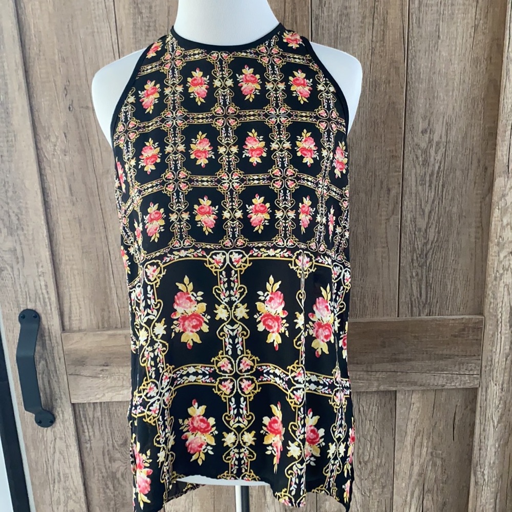 Beautiful floral print tank blouse
